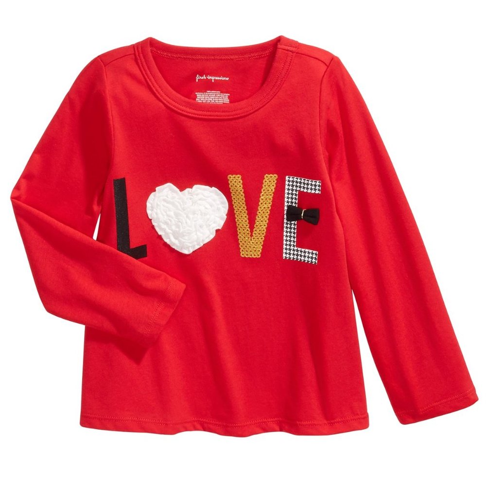 Baby Girls Cotton Love T-Shirt - 12 or 24 month